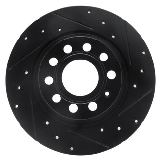 R1 Concepts® - eLINE™ Drilled and Slotted 1-Piece Rear Passenger Side Brake Rotor
