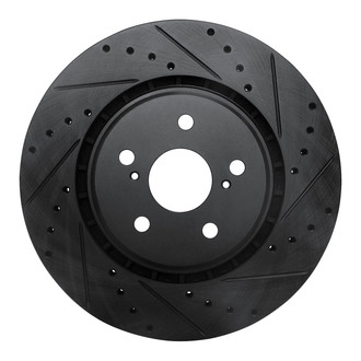 R1 Concepts® - eLINE™ Drilled and Slotted 1-Piece Front Passenger Side Brake Rotor