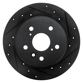 R1 Concepts® - eLINE™ Drilled and Slotted 1-Piece Rear Passenger Side Brake Rotor