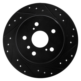 R1 Concepts® - eLINE™ Drilled and Slotted 1-Piece Rear Passenger Side Brake Rotor