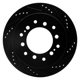 R1 Concepts® - eLINE™ Drilled and Slotted 1-Piece Rear Passenger Side Brake Rotor