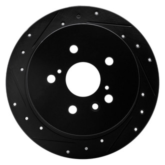 R1 Concepts® - eLINE™ Drilled and Slotted 1-Piece Rear Driver Side Brake Rotor