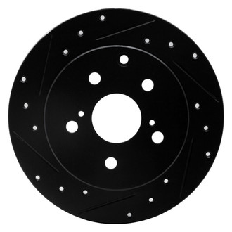 R1 Concepts® - eLINE™ Drilled and Slotted 1-Piece Rear Driver Side Brake Rotor