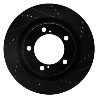 R1 Concepts® - eLINE™ Drilled and Slotted 1-Piece Front Passenger Side Brake Rotor