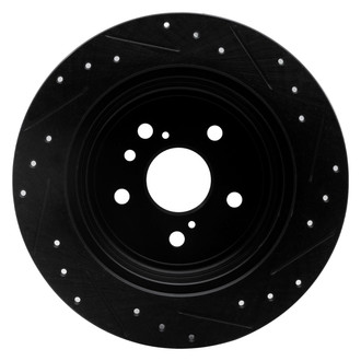 R1 Concepts® - eLINE™ Drilled and Slotted 1-Piece Rear Driver Side Brake Rotor