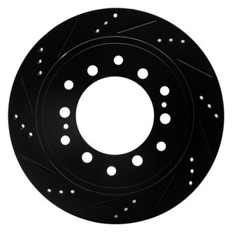 R1 Concepts® - eLINE™ Drilled and Slotted 1-Piece Rear Driver Side Brake Rotor