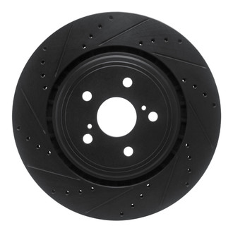 R1 Concepts® - eLINE™ Drilled and Slotted 1-Piece Front Driver Side Brake Rotor