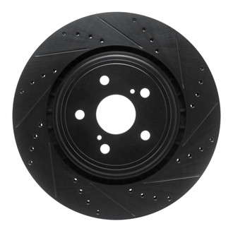 R1 Concepts® - eLINE™ Drilled and Slotted 1-Piece Front Passenger Side Brake Rotor