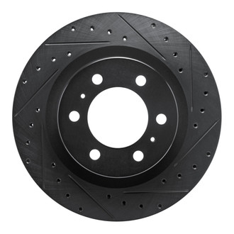 R1 Concepts® - eLINE™ Drilled and Slotted 1-Piece Front Passenger Side Brake Rotor