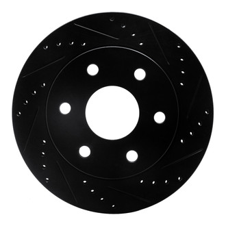 R1 Concepts® - eLINE™ Drilled and Slotted 1-Piece Rear Passenger Side Brake Rotor