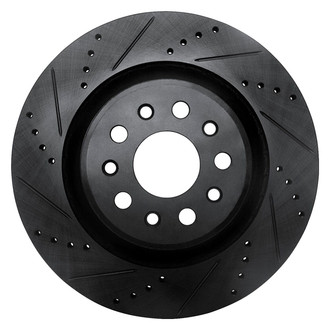 R1 Concepts® - eLINE™ Drilled and Slotted 1-Piece Rear Driver Side Brake Rotor