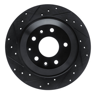 R1 Concepts® - eLINE™ Drilled and Slotted 1-Piece Rear Driver Side Brake Rotor