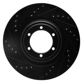 R1 Concepts® - eLINE™ Drilled and Slotted 1-Piece Front Driver Side Brake Rotor
