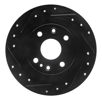 R1 Concepts® - eLINE™ Drilled and Slotted 1-Piece Rear Driver Side Brake Rotor