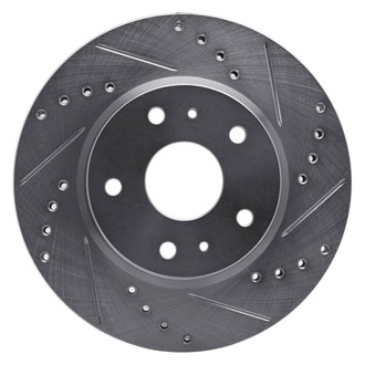 R1 Concepts® - eLINE™ Drilled and Slotted 1-Piece Front Passenger Side Brake Rotor