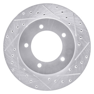 R1 Concepts® - eLINE™ Drilled and Slotted 1-Piece Front Passenger Side Brake Rotor