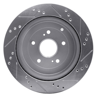 R1 Concepts® - eLINE™ Drilled and Slotted 1-Piece Rear Driver Side Brake Rotor