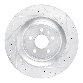 R1 Concepts® - eLINE™ Drilled and Slotted 1-Piece Rear Passenger Side Brake Rotor