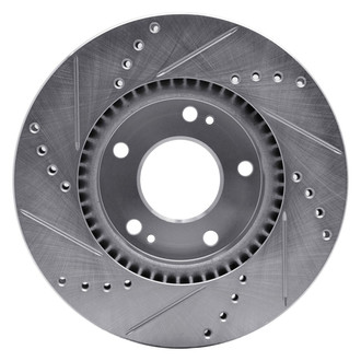 R1 Concepts® - eLINE™ Drilled and Slotted 1-Piece Front Passenger Side Brake Rotor