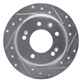 R1 Concepts® - eLINE™ Drilled and Slotted 1-Piece Rear Passenger Side Brake Rotor