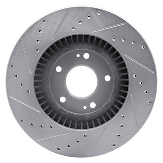 R1 Concepts® - eLINE™ Drilled and Slotted 1-Piece Rear Passenger Side Brake Rotor