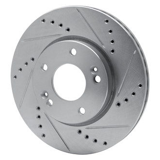 R1 Concepts® - eLINE™ Drilled and Slotted 1-Piece Front Passenger Side Brake Rotor