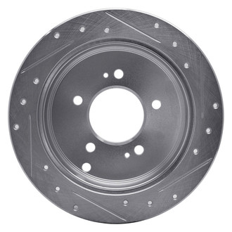 R1 Concepts® - eLINE™ Drilled and Slotted 1-Piece Rear Driver Side Brake Rotor