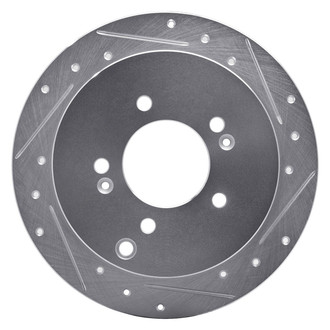 R1 Concepts® - eLINE™ Drilled and Slotted 1-Piece Rear Passenger Side Brake Rotor