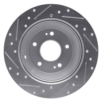 R1 Concepts® - eLINE™ Drilled and Slotted 1-Piece Rear Passenger Side Brake Rotor