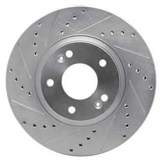 R1 Concepts® - eLINE™ Drilled and Slotted 1-Piece Front Driver Side Brake Rotor