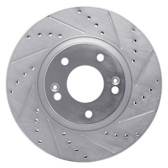 R1 Concepts® - eLINE™ Drilled and Slotted 1-Piece Front Passenger Side Brake Rotor