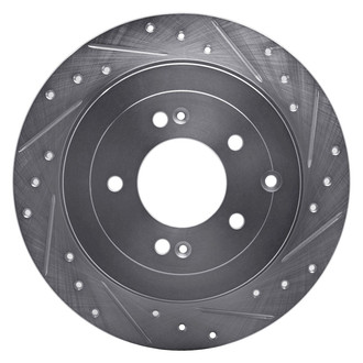R1 Concepts® - eLINE™ Drilled and Slotted 1-Piece Rear Passenger Side Brake Rotor