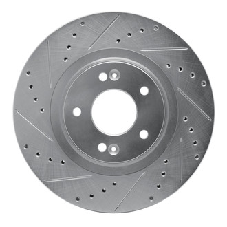 R1 Concepts® - eLINE™ Drilled and Slotted 1-Piece Front Driver Side Brake Rotor