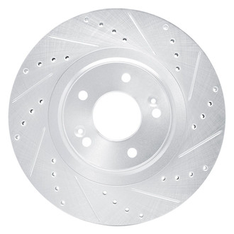 R1 Concepts® - eLINE™ Drilled and Slotted 1-Piece Front Passenger Side Brake Rotor
