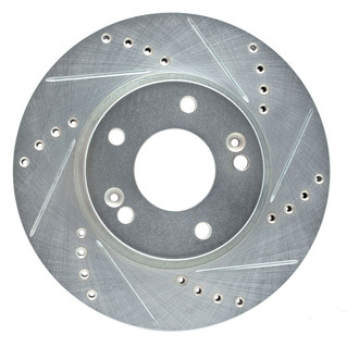 R1 Concepts® - eLINE™ Drilled and Slotted 1-Piece Front Passenger Side Brake Rotor