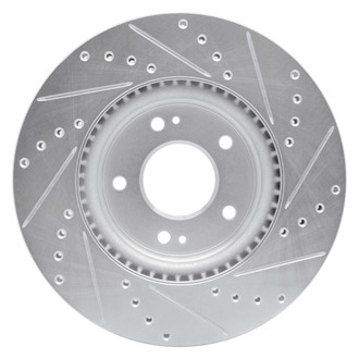 R1 Concepts® - eLINE™ Drilled and Slotted 1-Piece Front Driver Side Brake Rotor