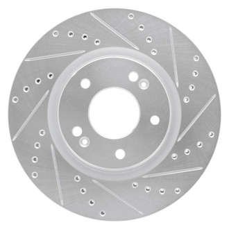 R1 Concepts® - eLINE™ Drilled and Slotted 1-Piece Front Passenger Side Brake Rotor