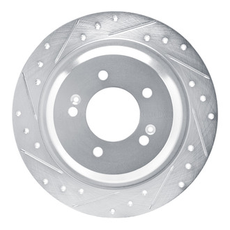 R1 Concepts® - eLINE™ Drilled and Slotted 1-Piece Rear Driver Side Brake Rotor