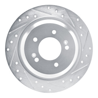R1 Concepts® - eLINE™ Drilled and Slotted 1-Piece Rear Passenger Side Brake Rotor