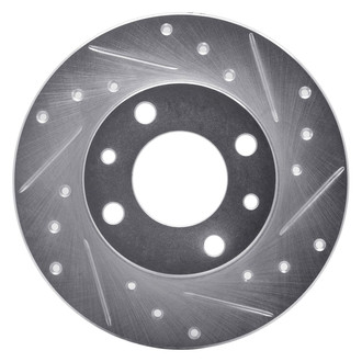 R1 Concepts® - eLINE™ Drilled and Slotted 1-Piece Front Passenger Side Brake Rotor