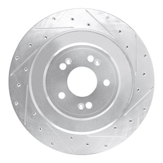 R1 Concepts® - eLINE™ Drilled and Slotted 1-Piece Rear Passenger Side Brake Rotor