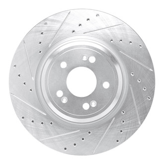 R1 Concepts® - eLINE™ Drilled and Slotted 1-Piece Front Driver Side Brake Rotor