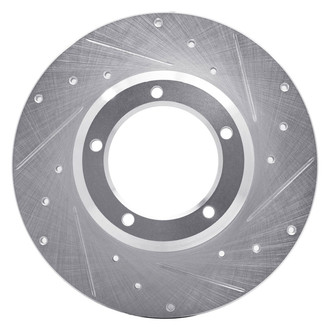 R1 Concepts® - eLINE™ Drilled and Slotted 1-Piece Front Passenger Side Brake Rotor