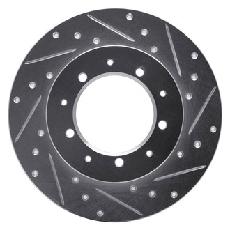 R1 Concepts® - eLINE™ Drilled and Slotted 1-Piece Rear Passenger Side Brake Rotor