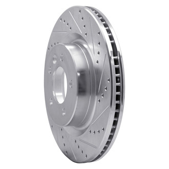 R1 Concepts® - eLINE™ Drilled and Slotted 1-Piece Front Passenger Side Brake Rotor