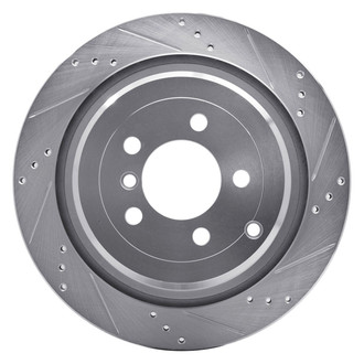 R1 Concepts® - eLINE™ Drilled and Slotted 1-Piece Rear Passenger Side Brake Rotor