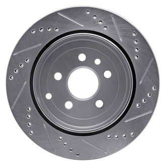 R1 Concepts® - eLINE™ Drilled and Slotted 1-Piece Rear Driver Side Brake Rotor