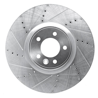 R1 Concepts® - eLINE™ Drilled and Slotted 1-Piece Front Driver Side Brake Rotor