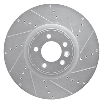 R1 Concepts® - eLINE™ Drilled and Slotted 1-Piece Front Passenger Side Brake Rotor