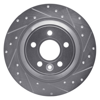R1 Concepts® - eLINE™ Drilled and Slotted 1-Piece Rear Passenger Side Brake Rotor